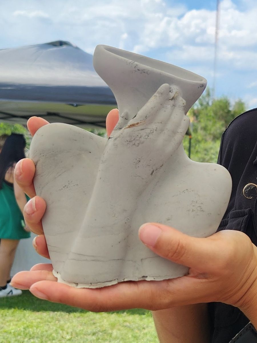 Concrete Hand Vase product image (1)