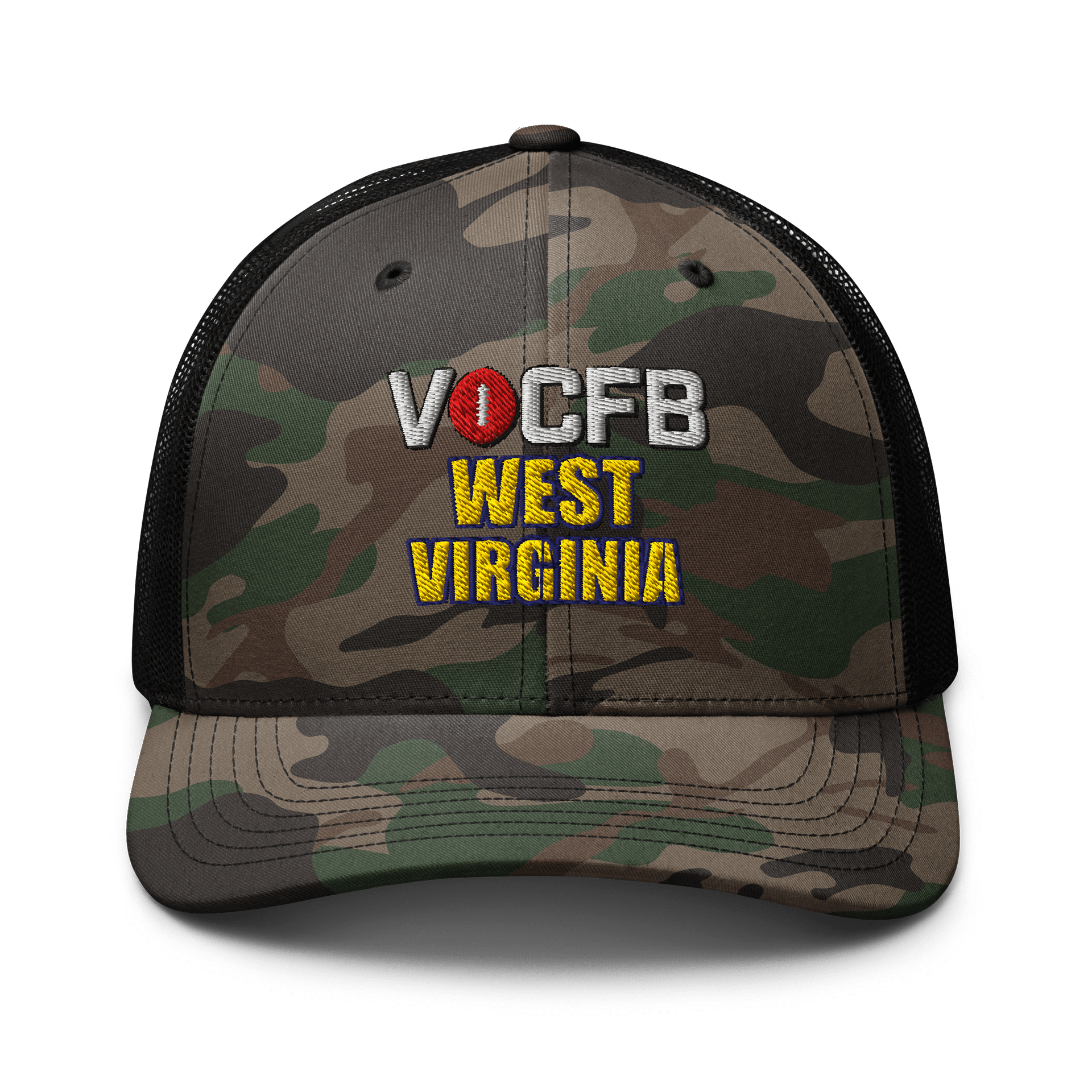 West Virginia VOCFB Camo Trucker Hat product image (1)