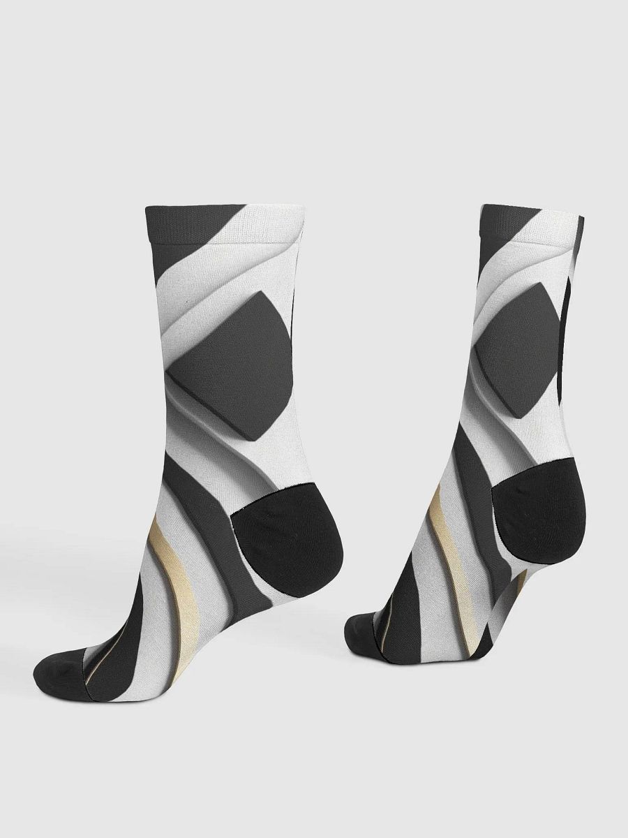 Golden Geometric Fusion Crew Socks product image (4)