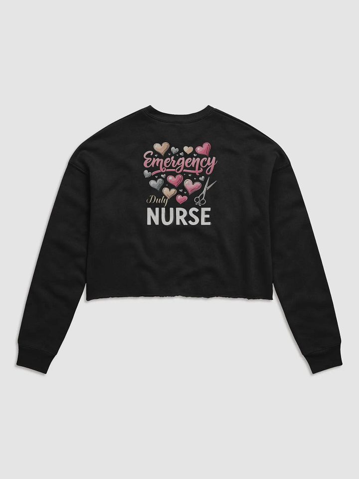 Valentines Emergency Duty Nurse Fleece Crop Sweatshirt product image (2)