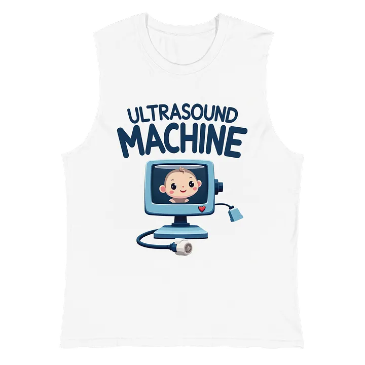 Smiling Baby Ultrasound Cartoon Muscle Tank product image (2)
