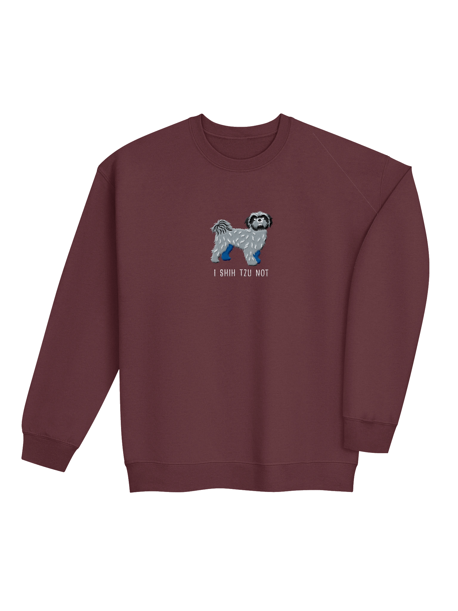 I Shih Tzu Not Sweatshirt (Embroidered) of a Shih Tzu(Blue) product image (8)