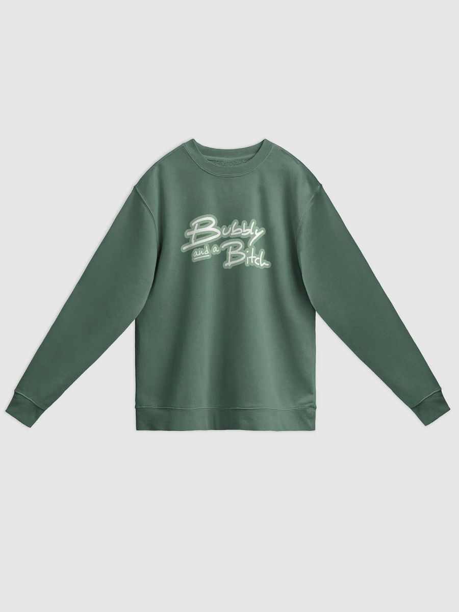 Bubbly and a B*tch (lined design, #96B697) printed pigment crewneck product image (5)