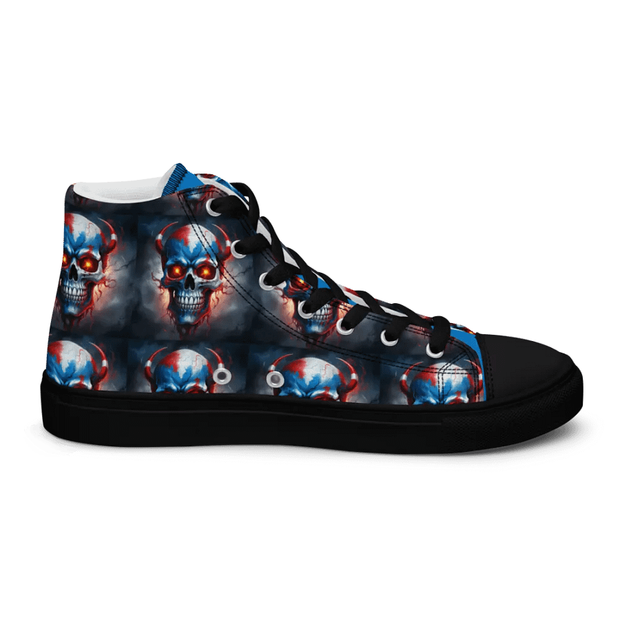 Fiery Skulls Men's High Top Shoes product image (9)