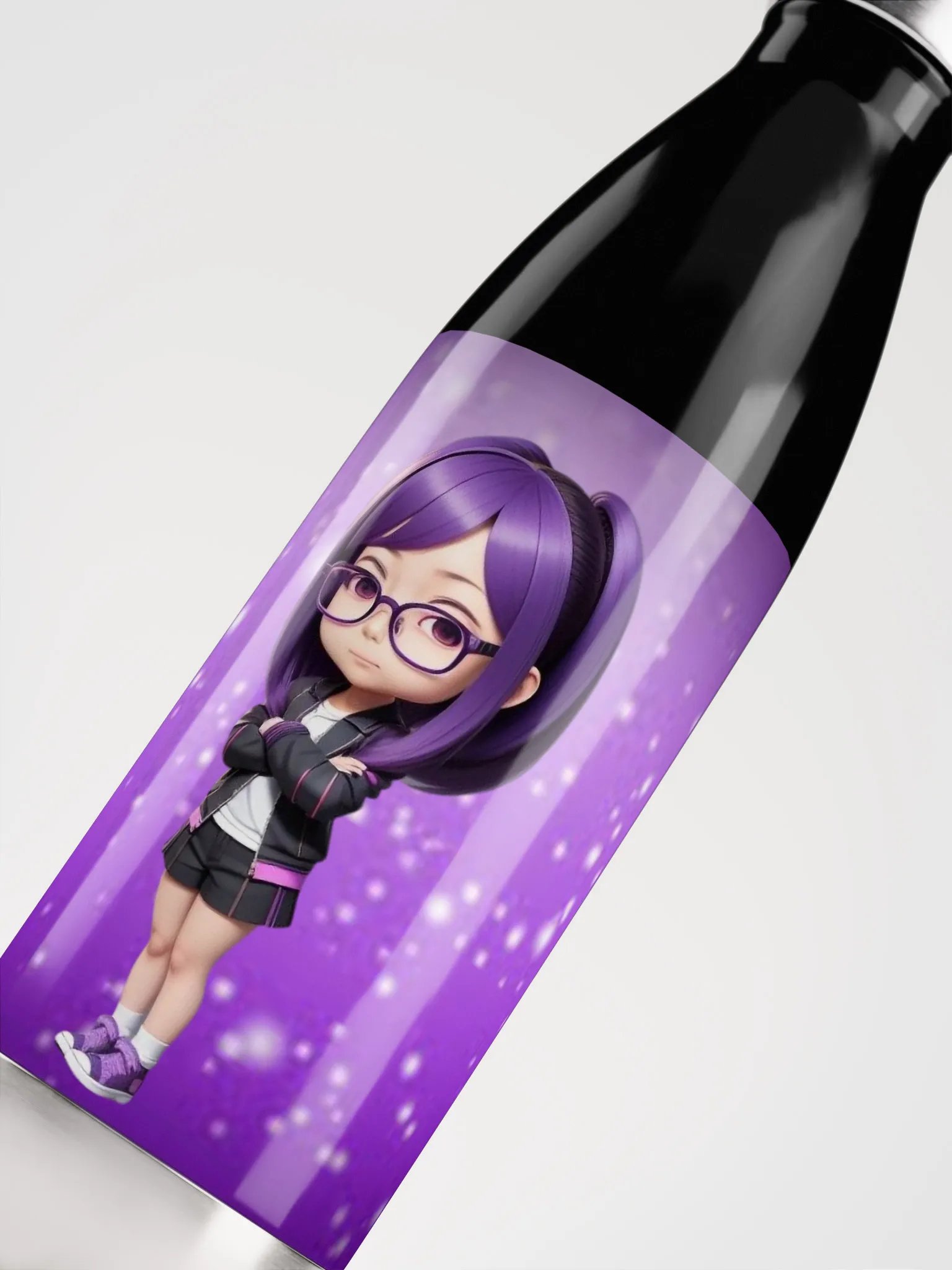 (Purple CHIBI) K Stainless Steel Water Bottle product image (5)