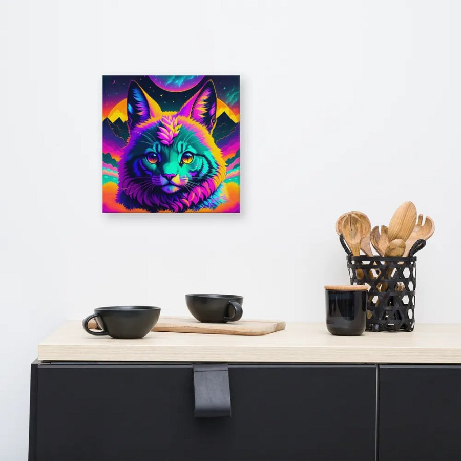 Cute Cat Digital Painting - v6 product image (3)