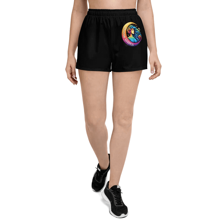 Celestial Crescent Moon Athletic Short Shorts product image (1)