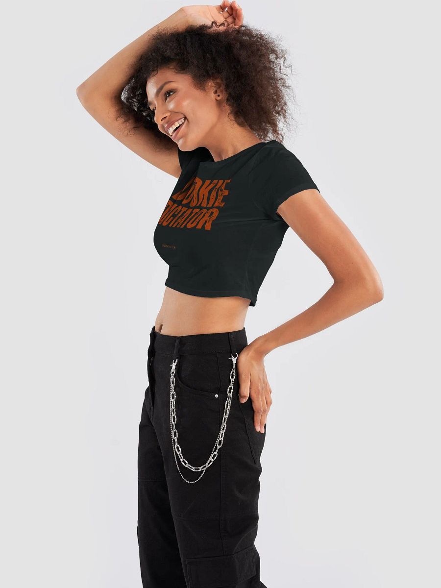 DOOKIE DICTATOR Text Graphic Women's Crop Tee product image (29)