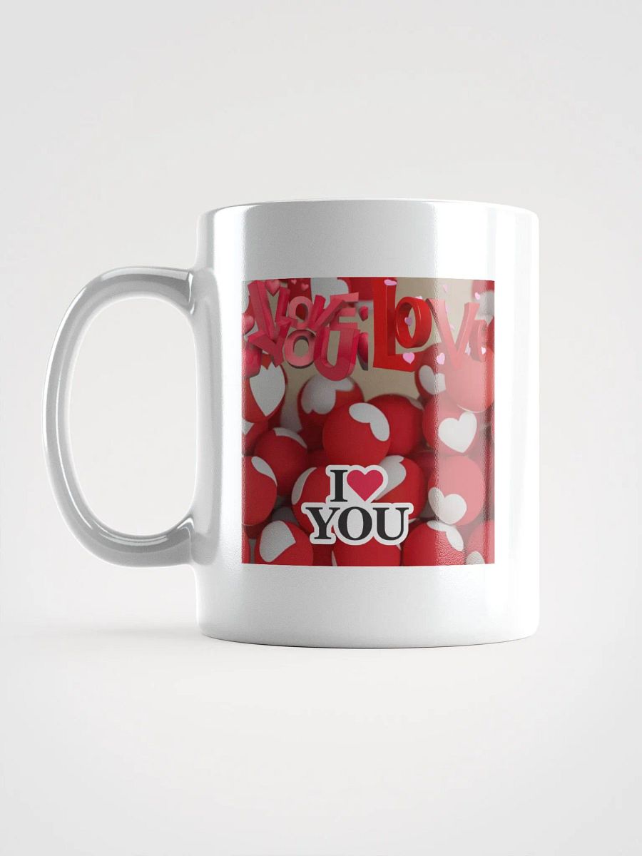 White Glossy Mug Hearts product image (6)