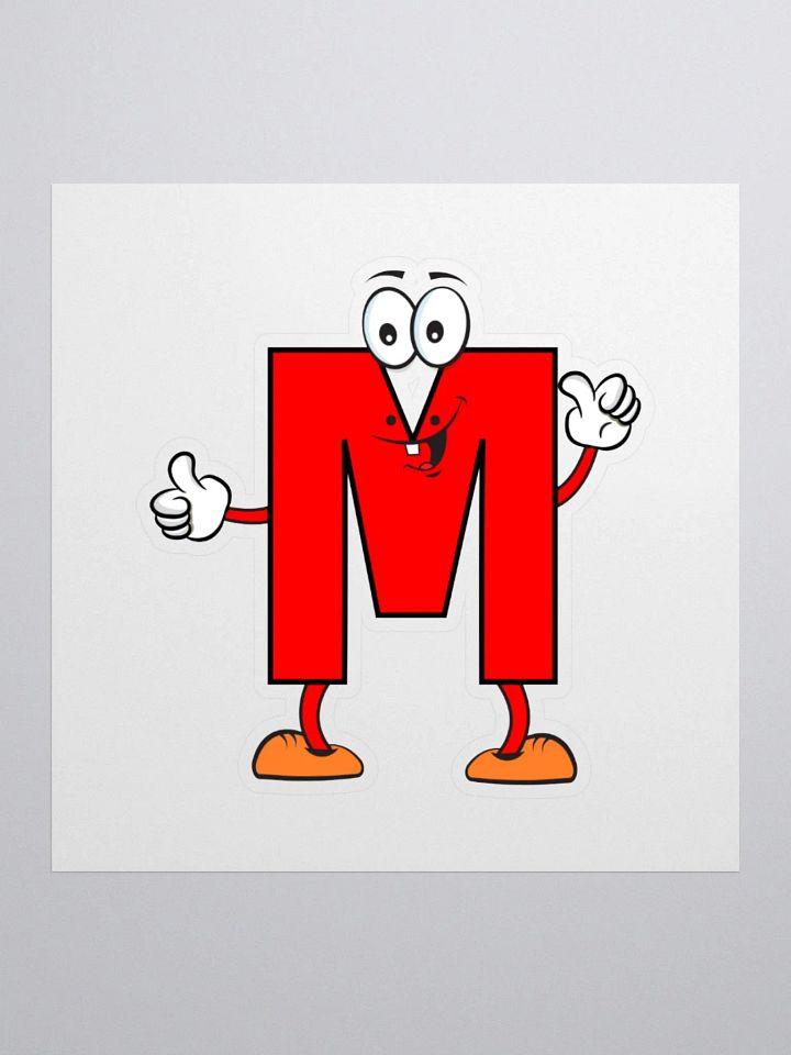 M Letter Cartoon Character Sticker product image (1)