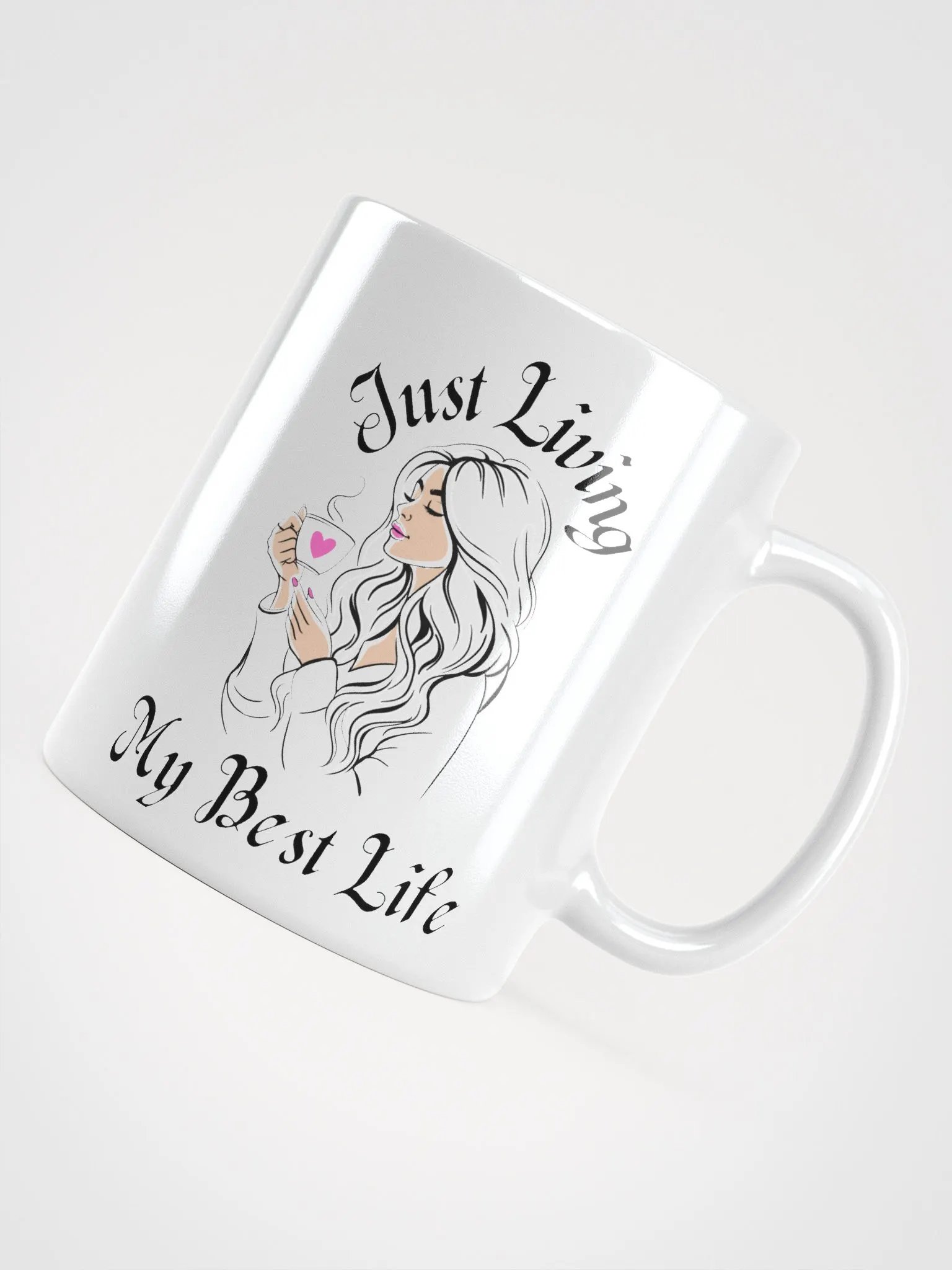 Just Living My Live White Glossy Mug product image (11)