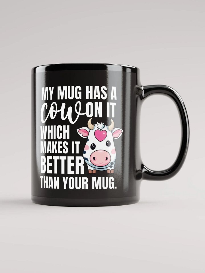 Cow Obsession Black Mug product image (1)
