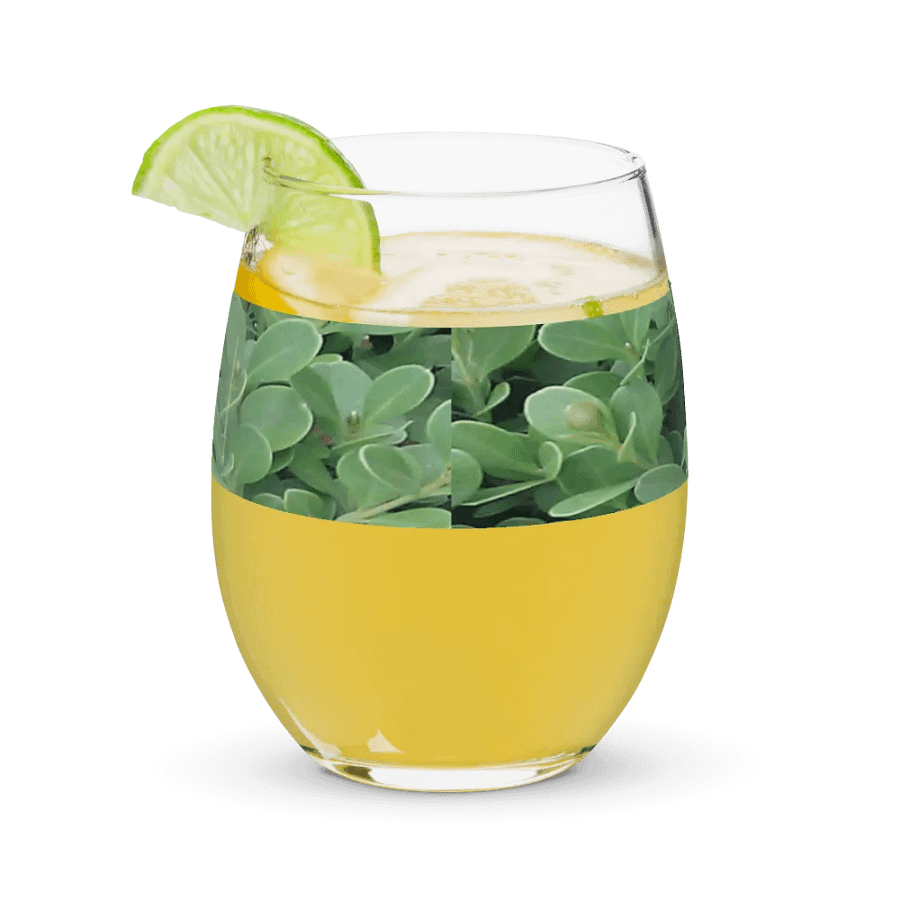 "Green Leaf" Glass Cup product image (8)