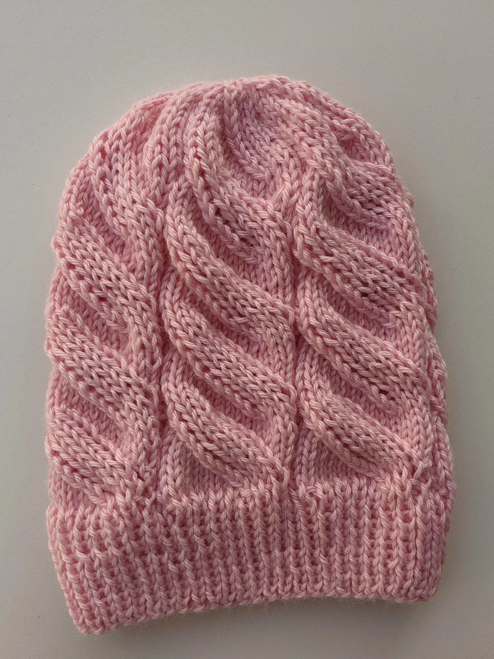 Azure Faux Cables Knit Hat Pattern product image (2)
