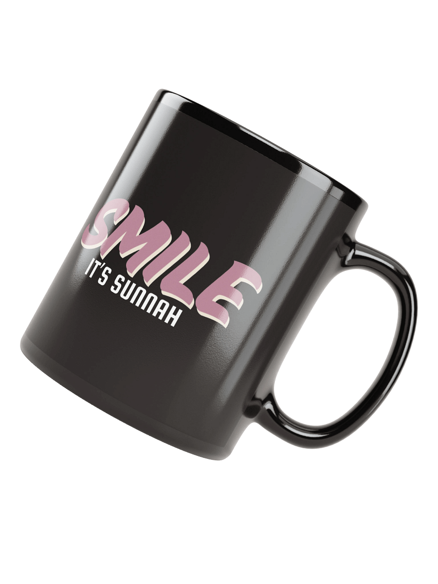 Black "Smile It's Sunnah" Mug in Dusty Rose product image (4)