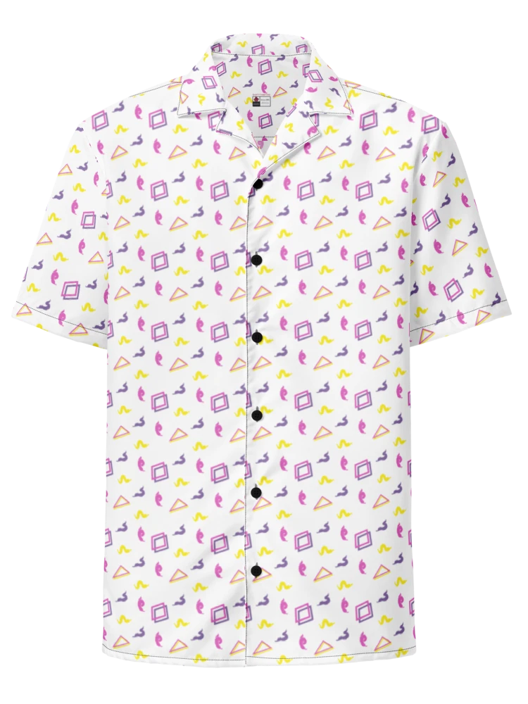 Oh Worm white pattern button down shirt product image (1)