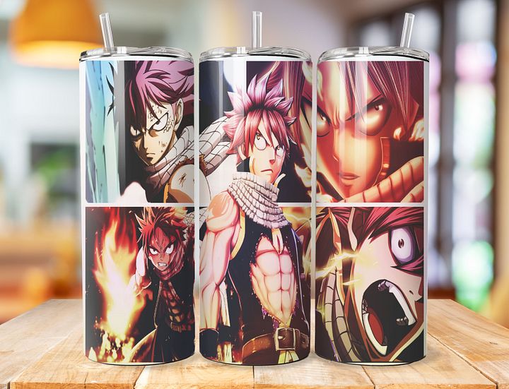 Natsu Dragneel 20 oz Stainless Steel Tumbler – Fairy Tail Fire Dragon Slayer Design product image (1)