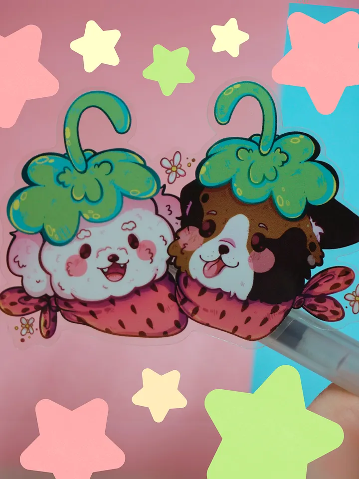 Strawberry Doggos 🍓 (Clear) product image (2)