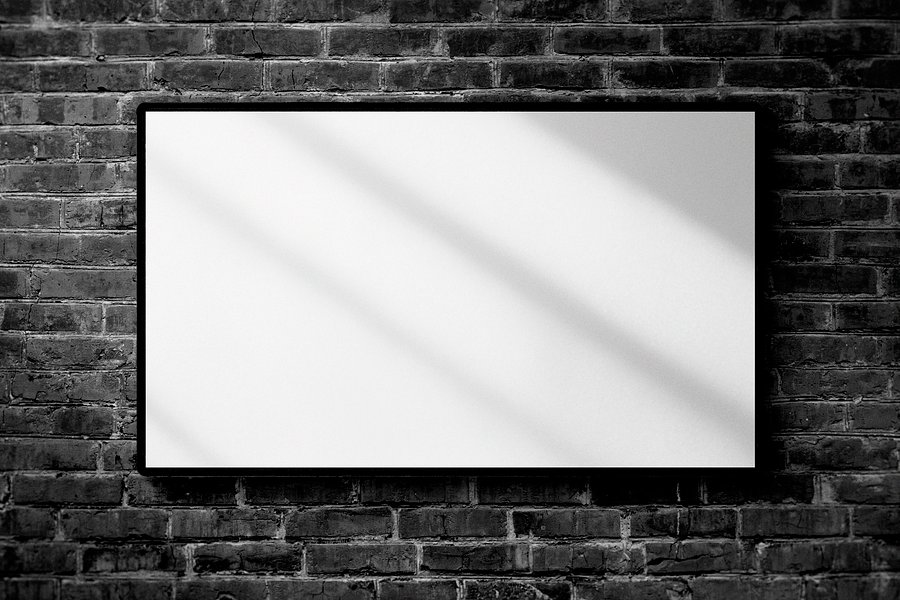 Billboard Mockup on Black Brick Wall product image (2)