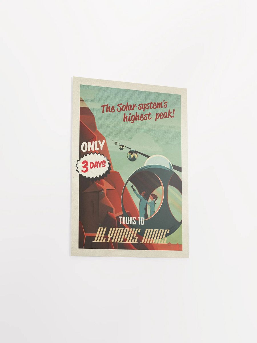 Mars, Tours to Olympus mons — Vintage space poster product image (7)