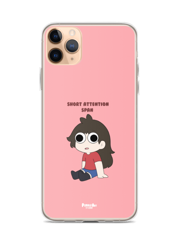 Short Attention Span Clear Iphone case product image (1)