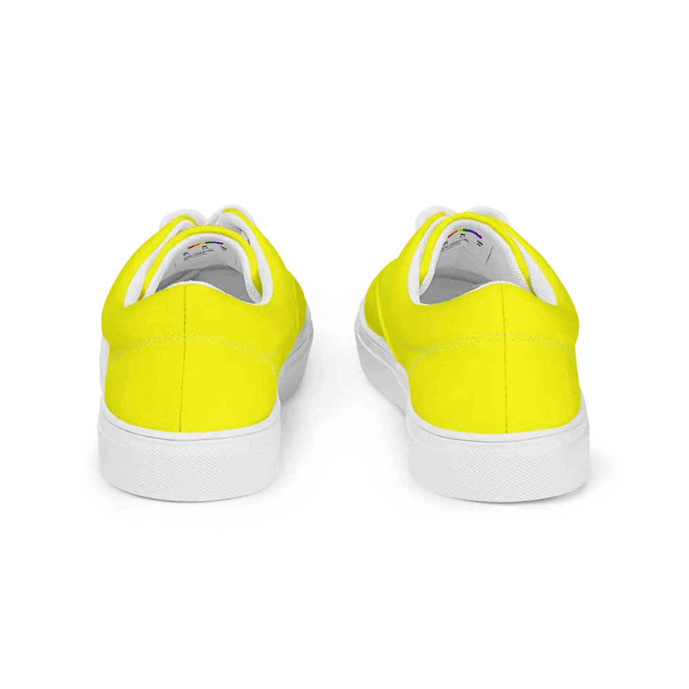 Women's Bright Yellow Lace-Up Canvas Shoes product image (3)