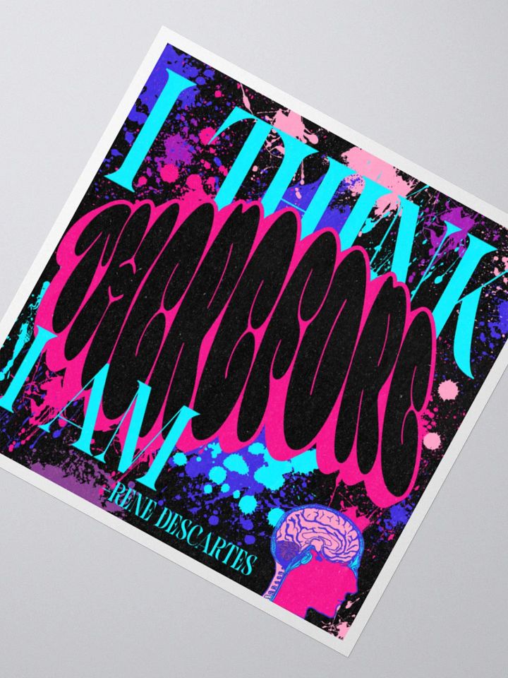 I THINK, THEREFORE I AM. Sticker Set product image (5)
