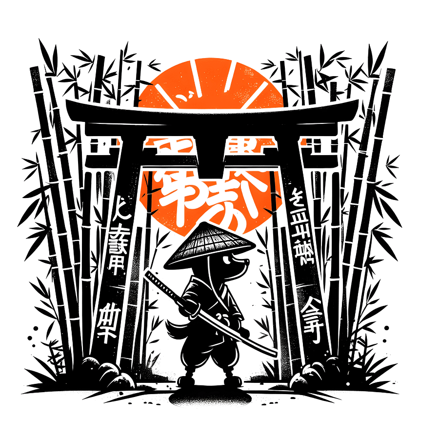 Samurai Dog Silhouette product image (2)