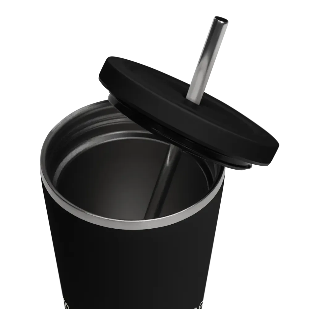 Insulated Tumbler Collection with Straw in Light Beige Logotype product image (4)