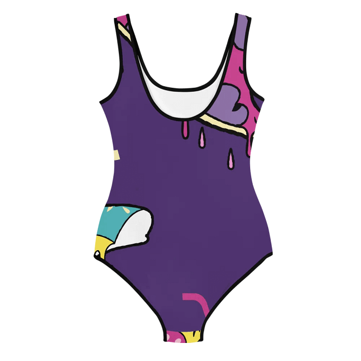 Cheesy Pizza Party Youth Swimsuit product image (2)