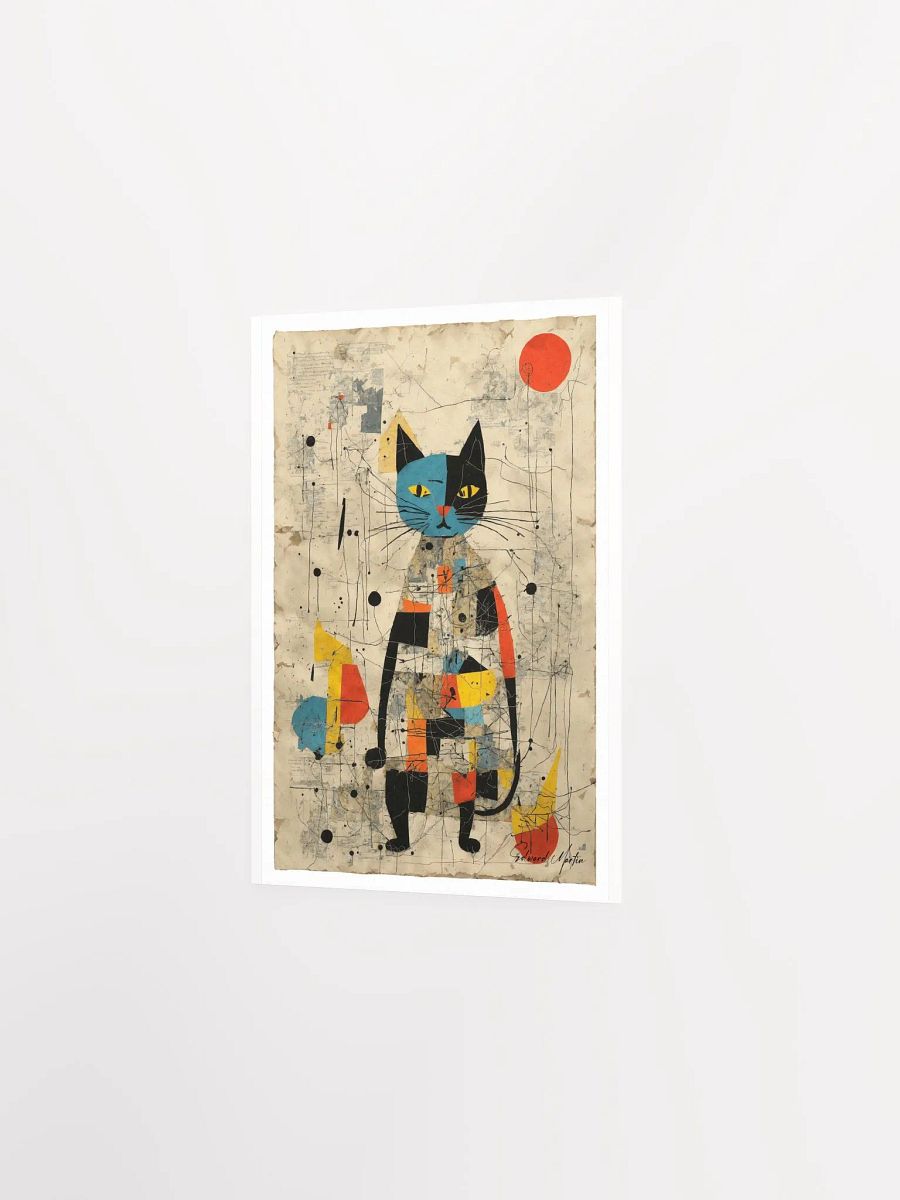 'Sebastian' by Edward Martin-Collage Cat Abstract Art Poster product image (3)