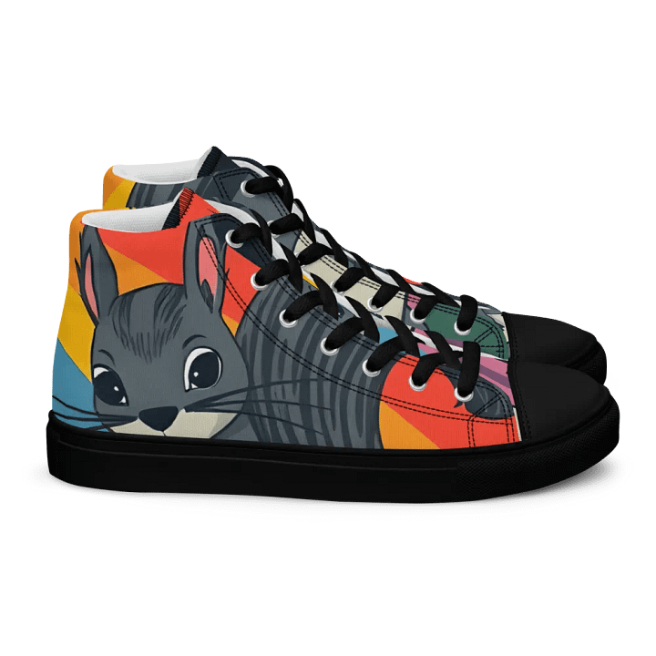 retro Squirrel Men's premium canvas High Tops product image (2)