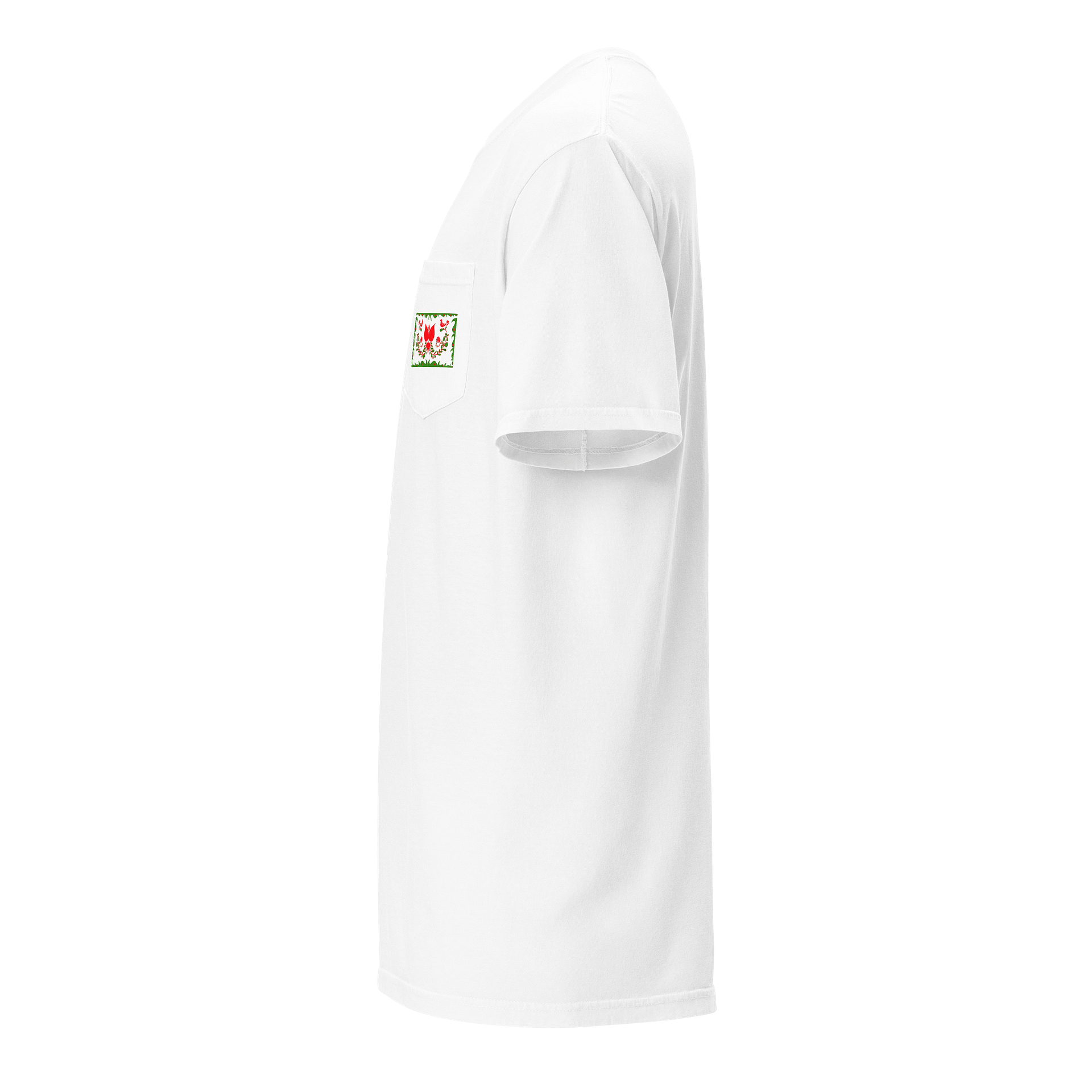 Traditional Hungarian Floral Bliss Pocket Tee product image (3)