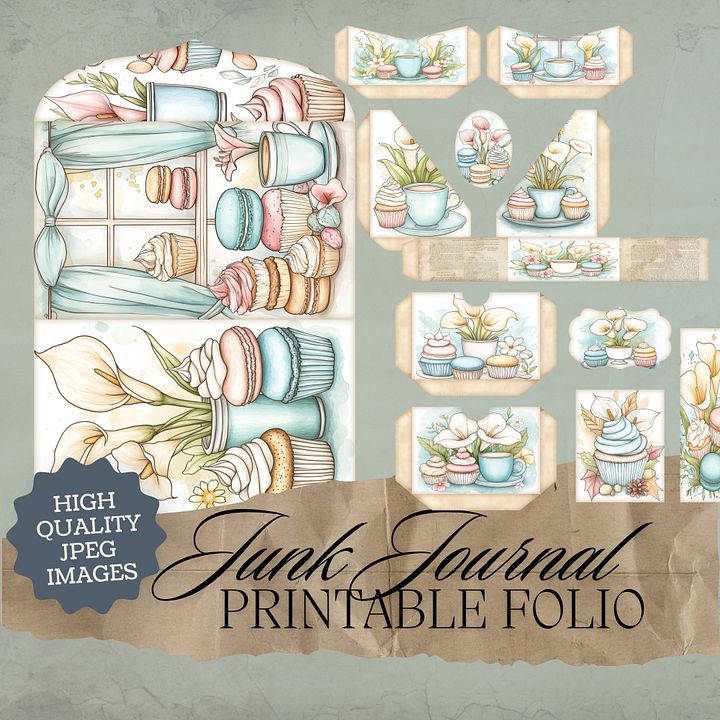 Macaron Lillies - Printable Folio Kit V6 product image (1)