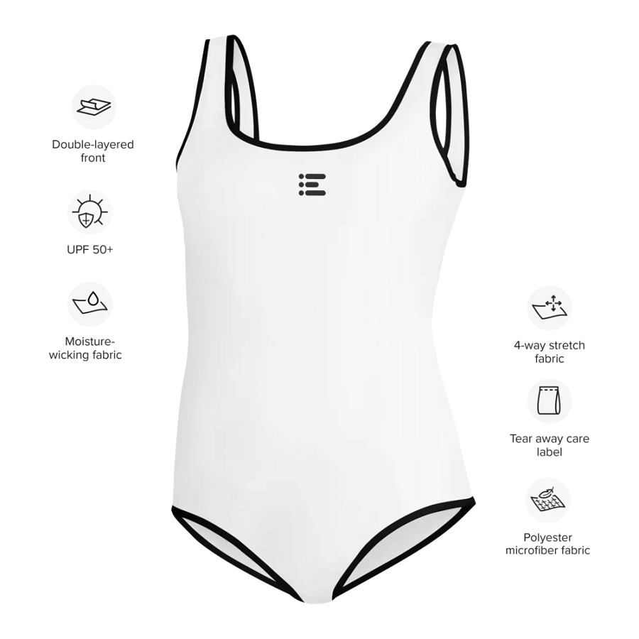 All-Over Print Youth Swimsuit w/ Center Logo product image (7)