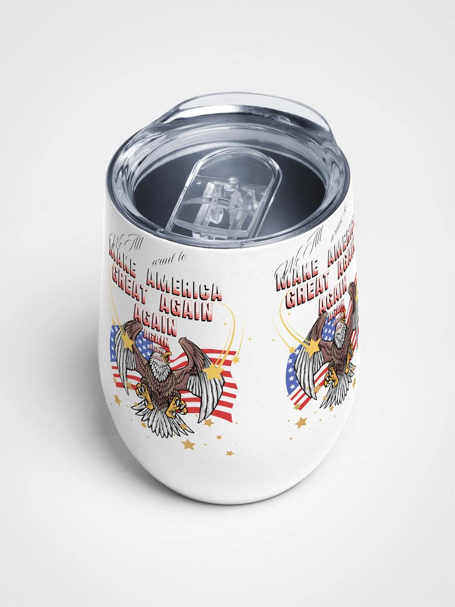 Patriotic Double-Wall Wine Tumbler eagle design dads moms product image (4)