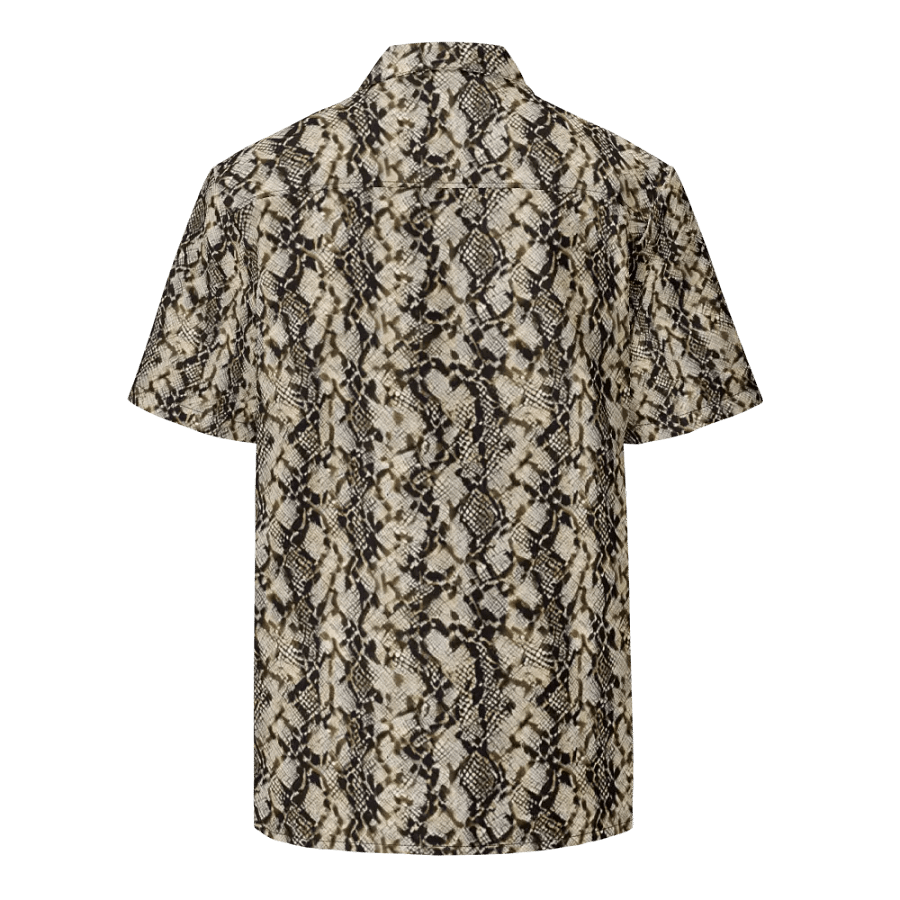 Beige Snake Pattern Hawaiian Shirt product image (2)
