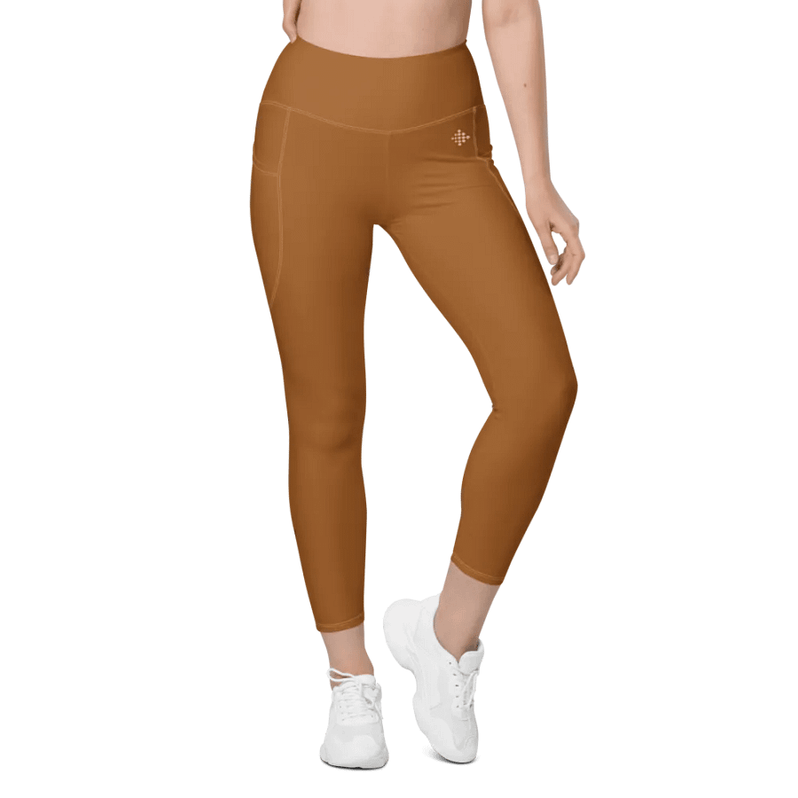 Brown Gold Leggings with Pockets product image (7)