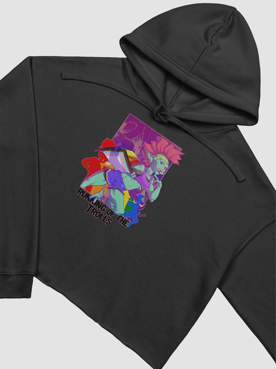Running of the Trolls Crop Hoodie Front Logo product image (3)