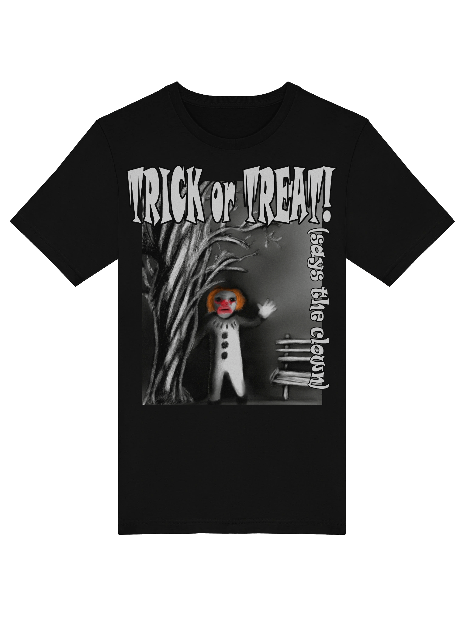 Eerie Clown Trick-or-Treat T-Shirt product image (5)