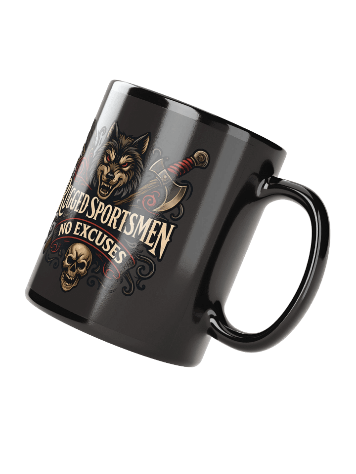 Coffee Mug Rugged Sportsmen Wolf Skull Axe Outdoor Adventure product image (3)