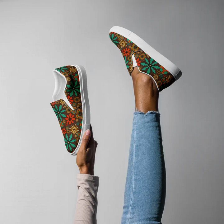 Retro Inspired Floral Canvas Shoes product image (2)