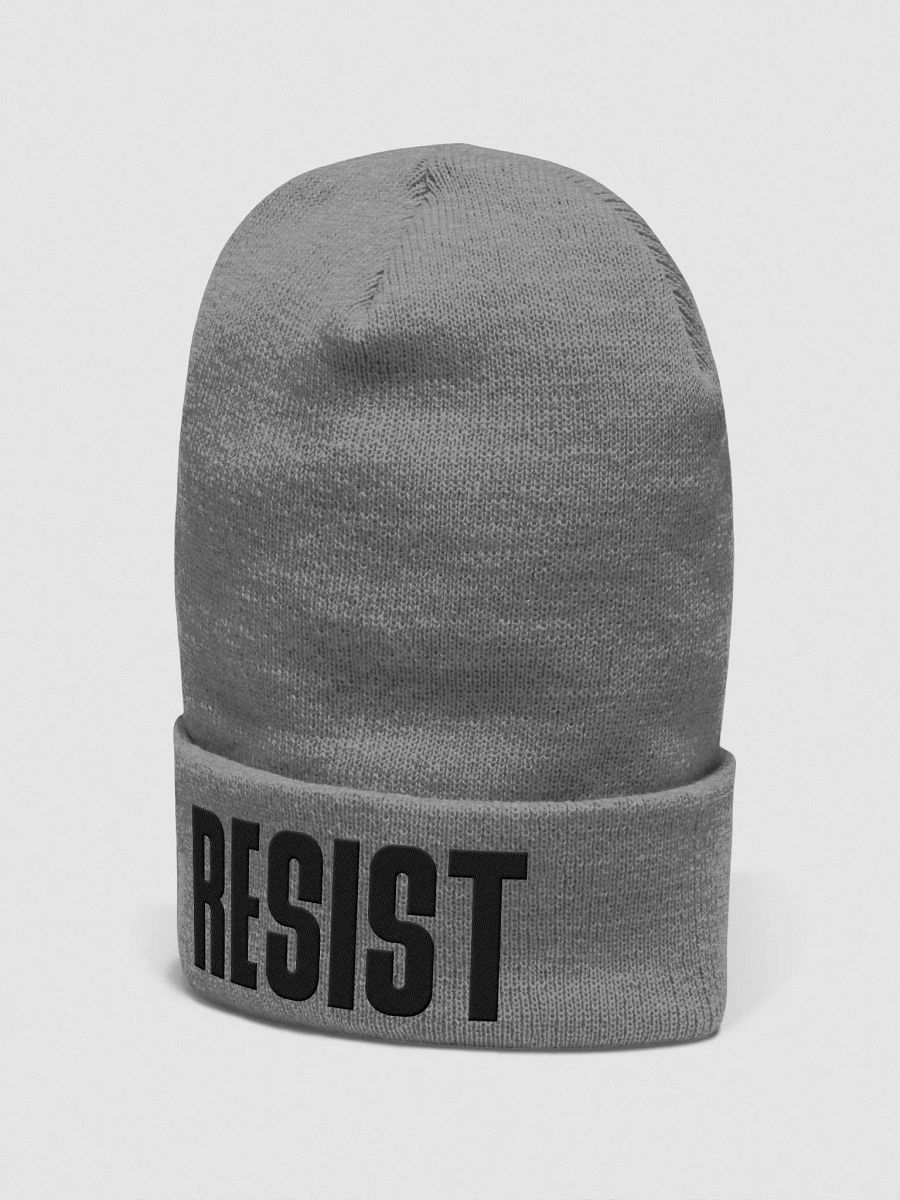 Resist Embroidered Knit Beanie, Resistance Skull Cap product image (3)