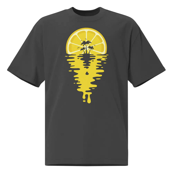 Sunset Lemon Vaporwave - Oversized Tee product image (2)