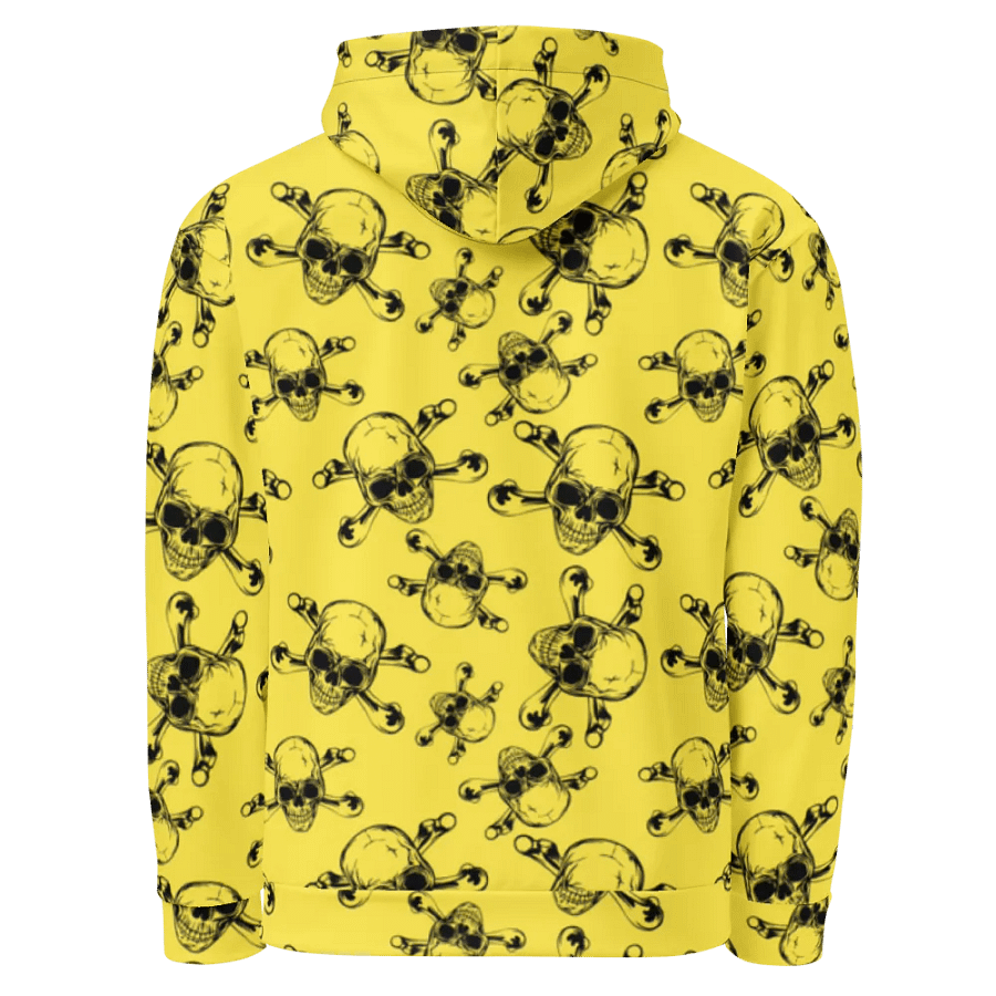 Skull & Bones - Yellow - All-Over Print Recycled Unisex Hoodie product image (5)