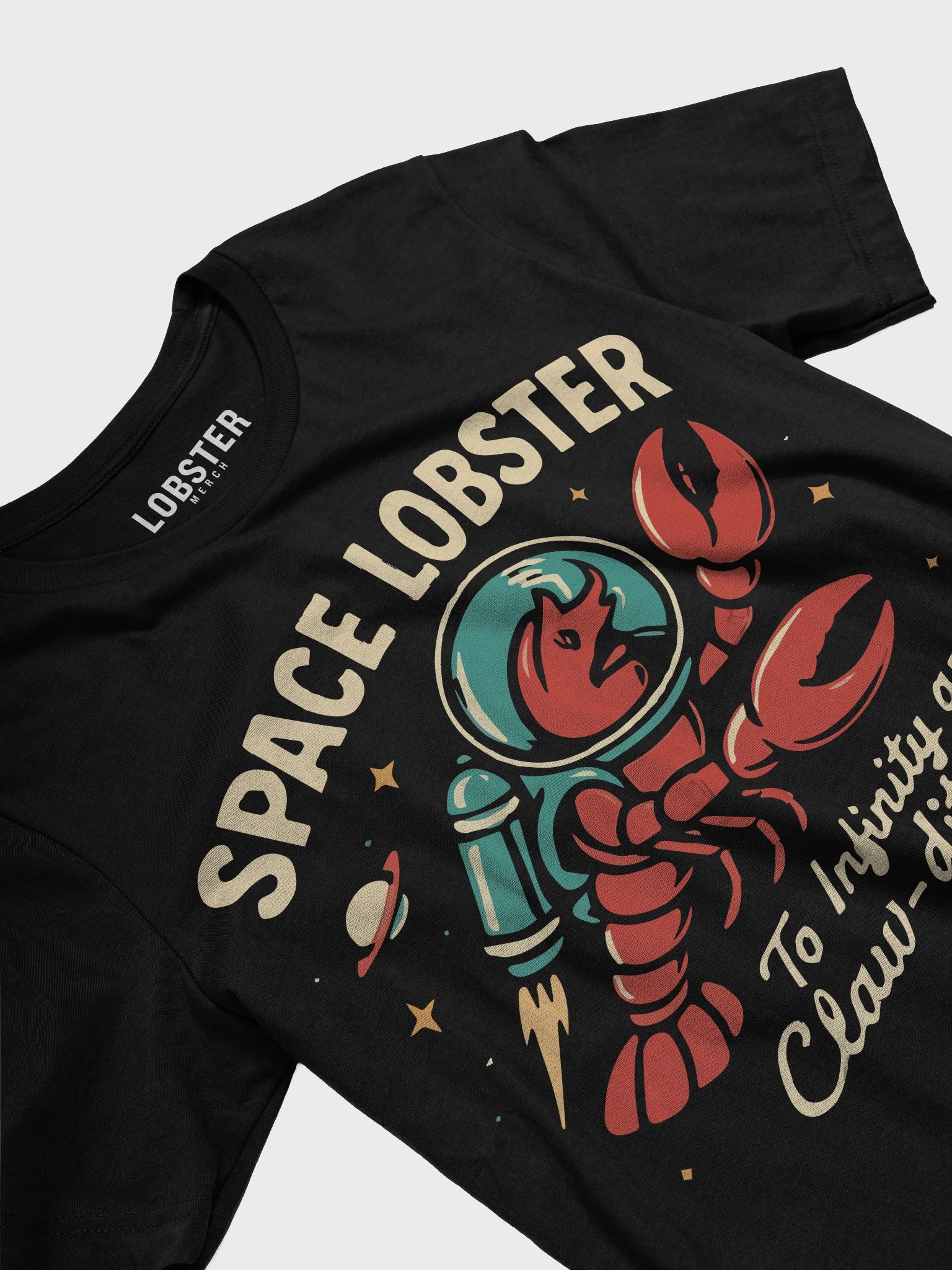 Space Lobster T-Shirt – Funny Lobster Graphic Tee for Sci-Fi Fans product image (3)