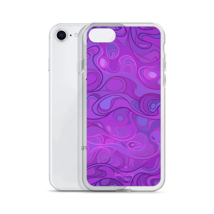 PURPLE SWIRL - Clear Iphone case product image (51)