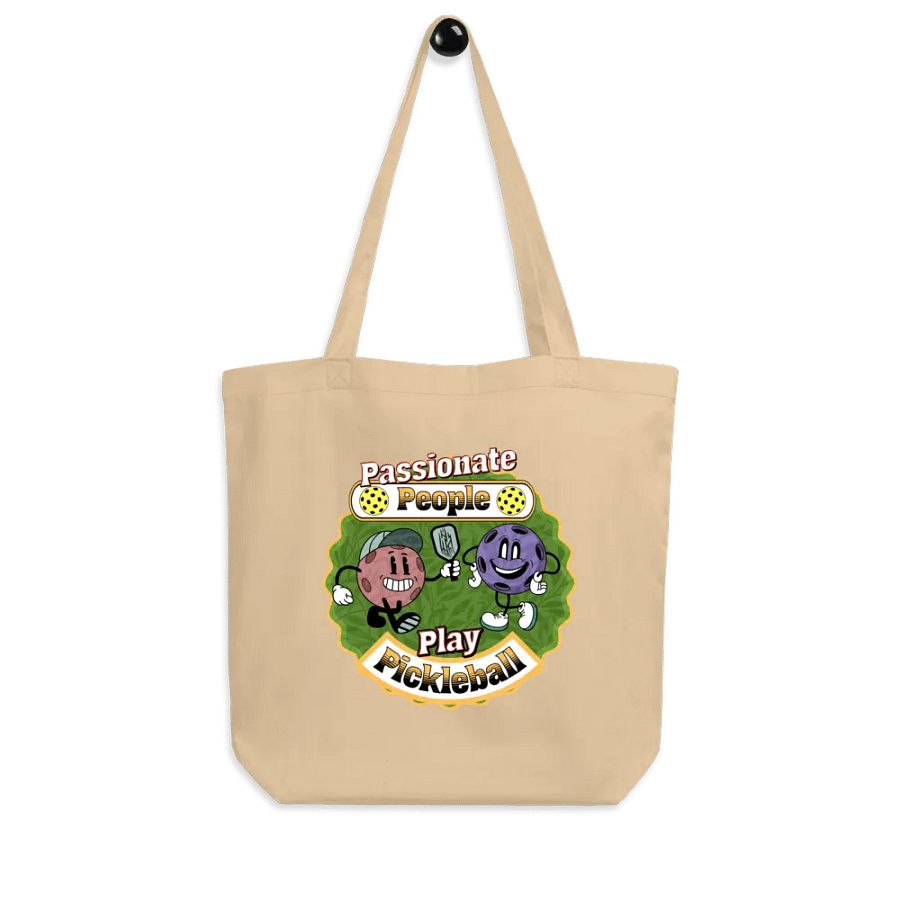Passionate People Play Pickleball Emblem Eco Tote product image (7)
