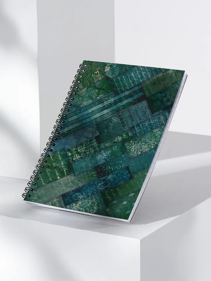 Vintage Deep Green Blue Script Notebook product image (2)