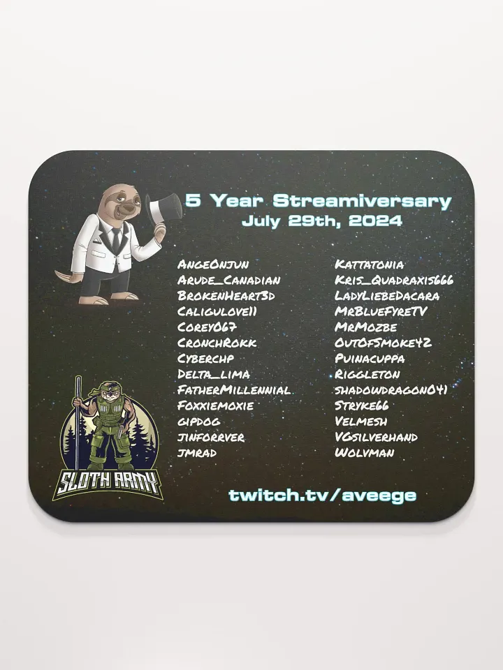 5yr Streamiversary Mousepad product image (2)